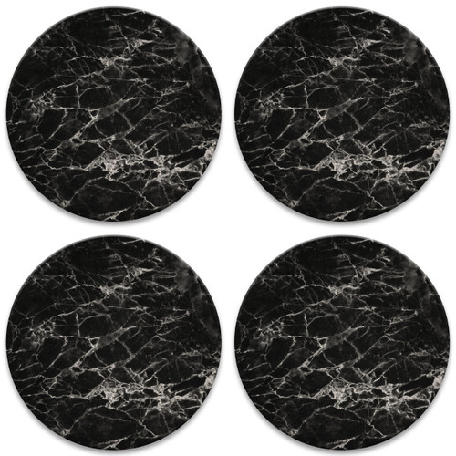 Zebra Black Marble Coasters