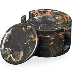 Black & Gold Marble Coaster