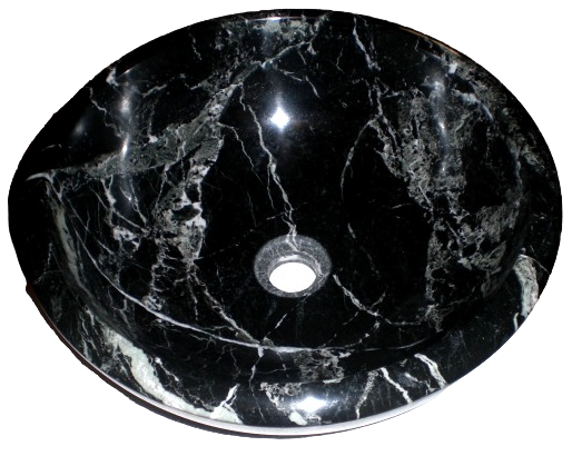 Zebra Black Marble Sink