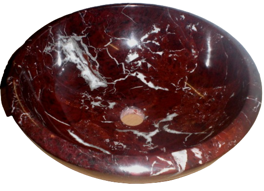 Zebra Maroon Marble Sink